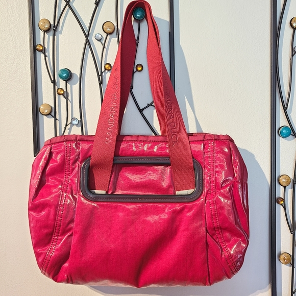 Mandarina Duck red double bag shoulder/handbag - Picture 1 of 13